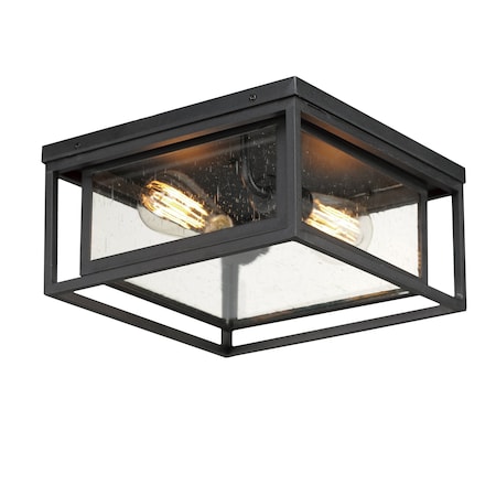 Maxim Lighting Cabana 2-Light Flush Mount 3031CDBK